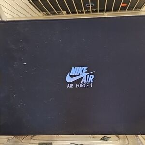 Nike Air Force 1 Black Box with Blue Logo